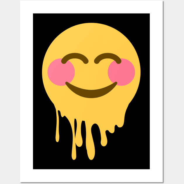 Drippy happy face drippy hoodies dripping design Wall Art by Maroon55